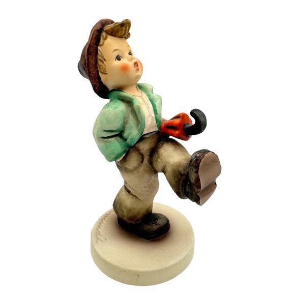 VTG M. I. Hummel Gobel Figurine Happy Traveller Hand painted Porcelain Marked ES - Picture 1 of 6
